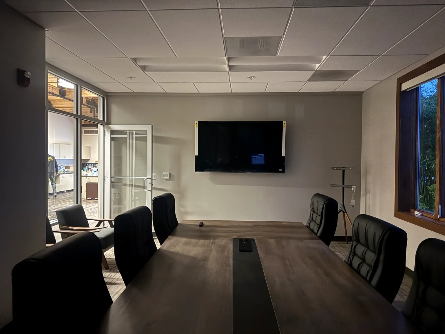 Commercial conference room TV installation